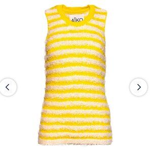 vintage AIKO yellow striped sweater